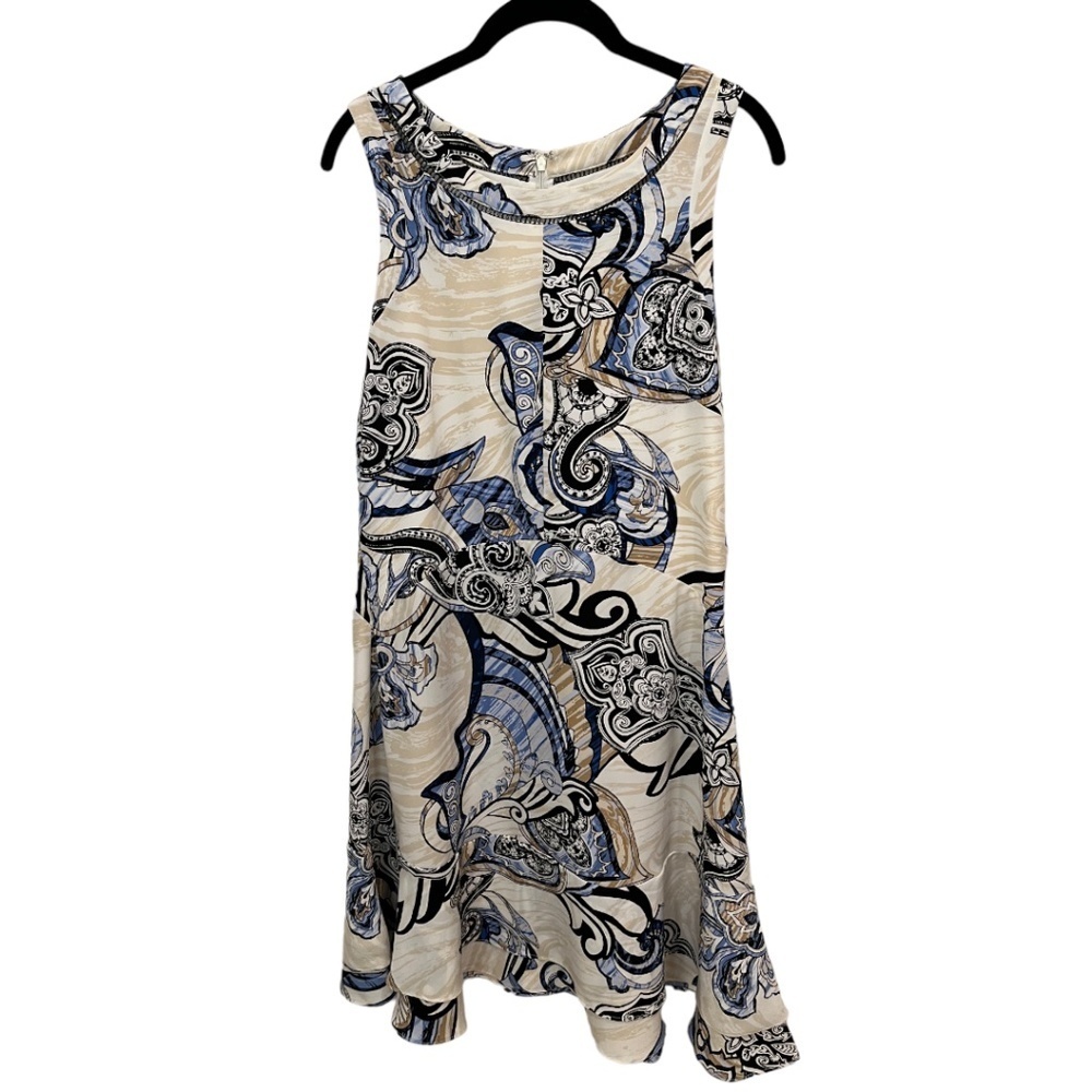 White House Black Market Sleeveless Ruffle Hem Fit & Flare Dress Size 12